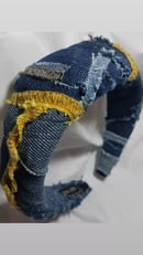 Image 1 of Tasty Raw Edge Denim “Padded Crownband- Buttah”