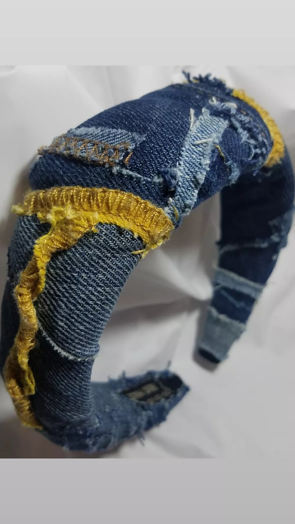 Image of Tasty Raw Edge Denim “Padded Crownband- Buttah”