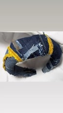 Image 2 of Tasty Raw Edge Denim “Padded Crownband- Buttah”
