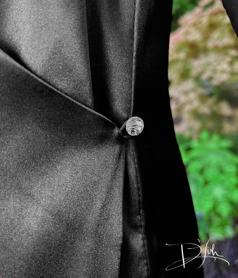 Black Charmeuse Lounge Suit Image 3