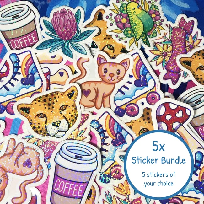 Roller Skate Holographic Sticker