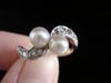EDWARDIAN FRENCH 18CT YELLOW GOLD CULTURED PEARL AND OLD CUT DIAMOND RING