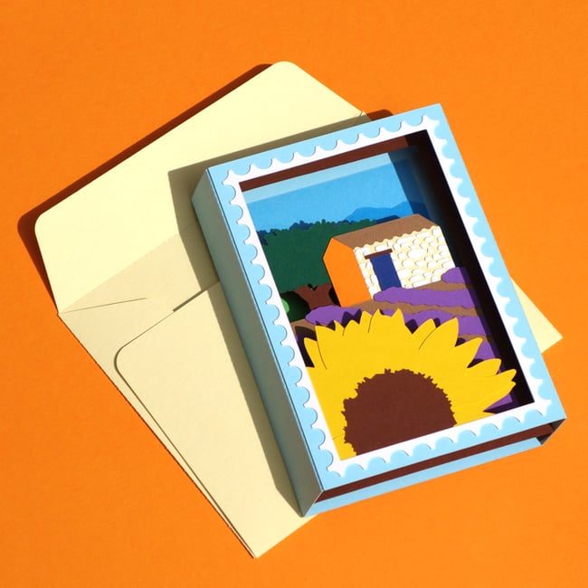 Carte pop-up Cabanon