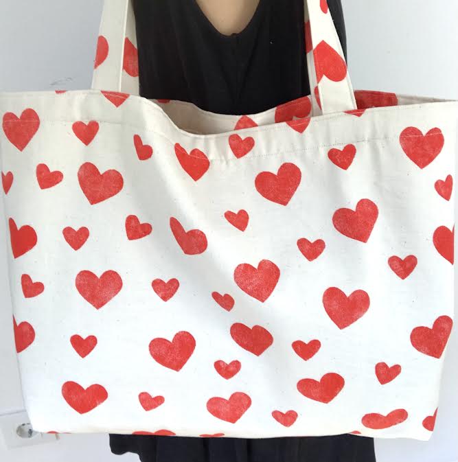 Image of Shopper Beach Bag Hearts
