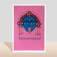 Image 1 of Kali Hindu Goddess Card (Pink)