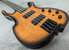 RA-4 BASS NECK-THRU USA MODEL O2 SERIES 4 STRING FLAME TOP