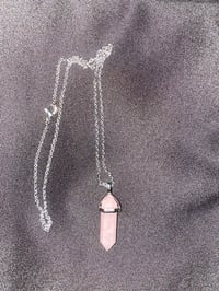 Pink Quartz Healing Crystal Necklace