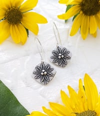 Image 2 of Arrowleaf Balsamroot Sunflower Square earrings