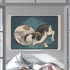 Cat Catching a Rat | Kobayashi Kiyochika | Ukiyo-e | Japanese Woodblock | Fine Art Print