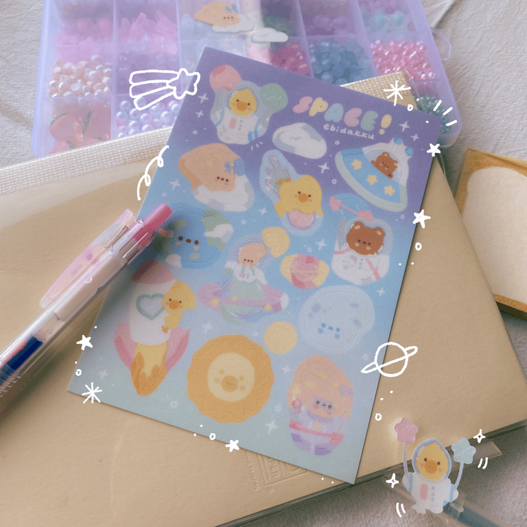 SPACE STICKER SHEET