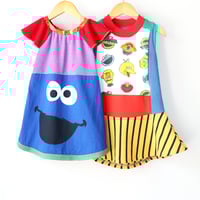 Image 2 of sesame street primary stripe 3T courtneycourtney twirl tank sleeveless twirly dress