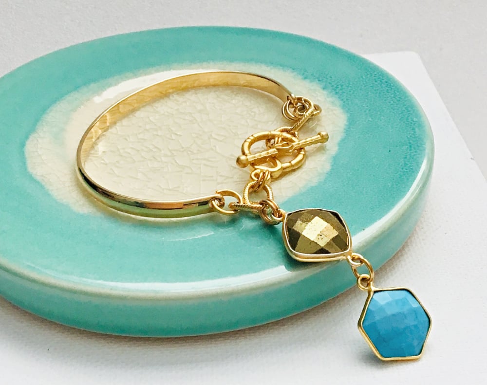 HEXAGON CHARM BRACELET LaceyBonesJewelry