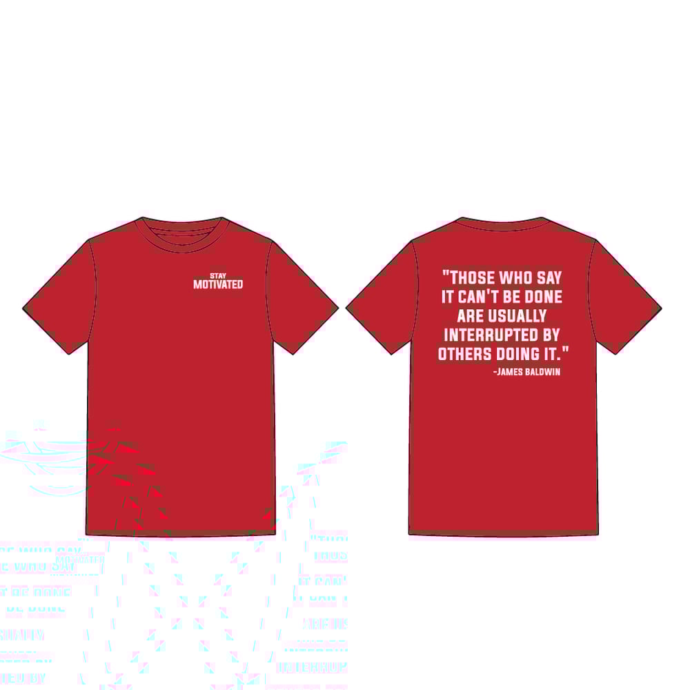 Image of Red - Stay Motivated T-shirt.