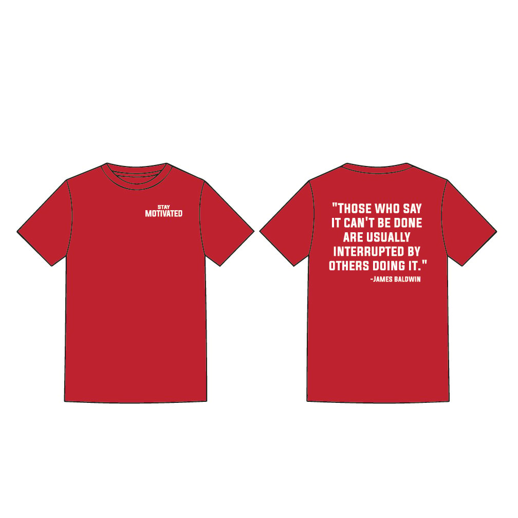 Image of Red - Stay Motivated T-shirt.