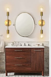 Image 2 of Gold 2-Light Wall Sconce Light Fixtures