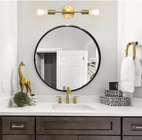 Image 3 of Gold 2-Light Wall Sconce Light Fixtures