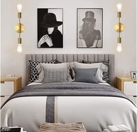 Image 5 of Gold 2-Light Wall Sconce Light Fixtures