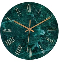 Image 1 of Tempered Glass Modern Wall Clock 12 Inch