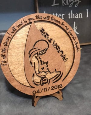 Image of Baby and Me Wooden Keepsake 