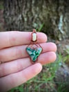 moss agate triangle necklace