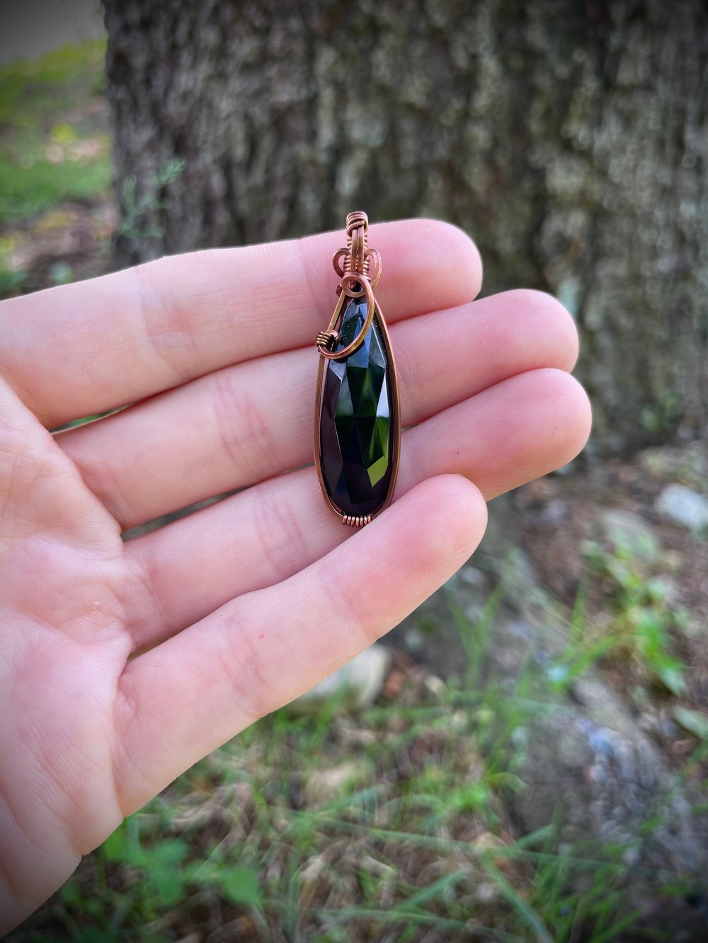 faceted onyx necklace