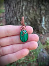 dainty malachite necklace