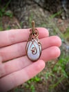 swirly rainbow moonstone necklace