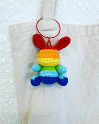 Keyring -Rainbow bunny