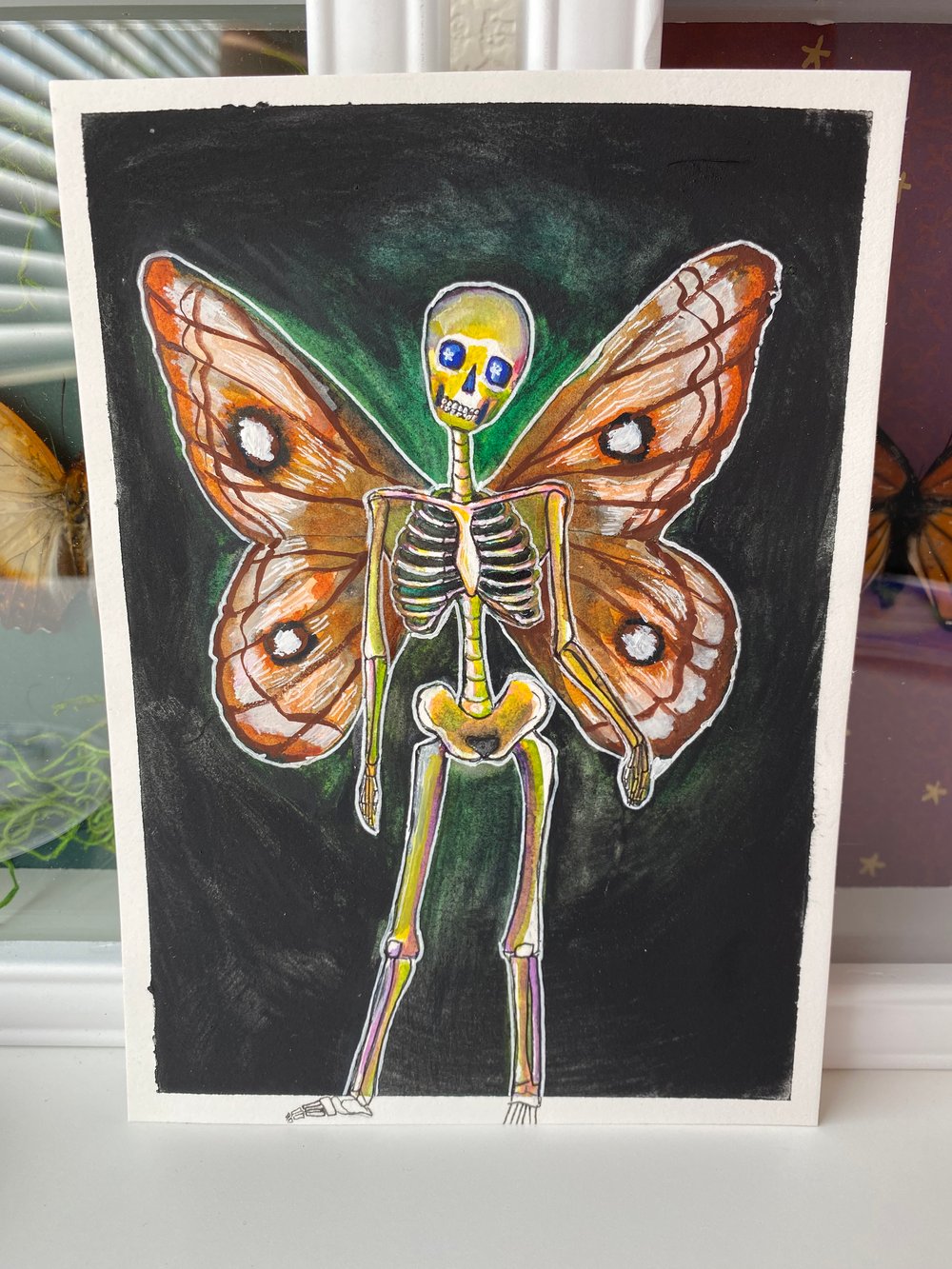 Image of "Moth Skelly" Original Painting
