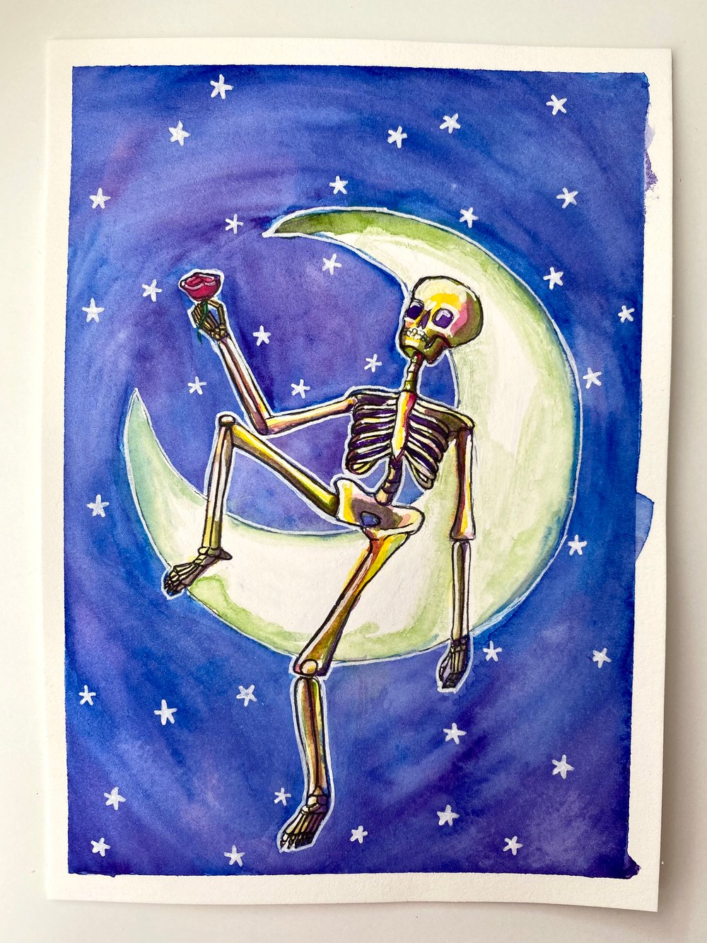 Image of "Moonlight Skelly" Original Painting