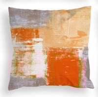 Image 5 of Orange Grey Throw Pillow Covers 18x18 Set of 4 Decorative Cushion Cover