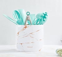 Image 3 of Orange and White 6.5″ Large Cooking Utensil holder