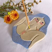 Image 1 of Curvy Girl Plate - Blue