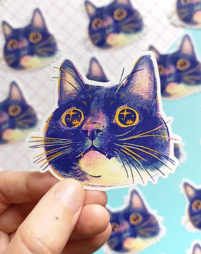 Amazed Cat Sticker v2