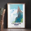 Chamonix - Mont Blanc | Samivel | 1972 | Vintage Travel Poster | Wall Art Print | Home Decor