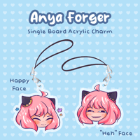 Image 1 of Anya Faces - Acrylic Charm