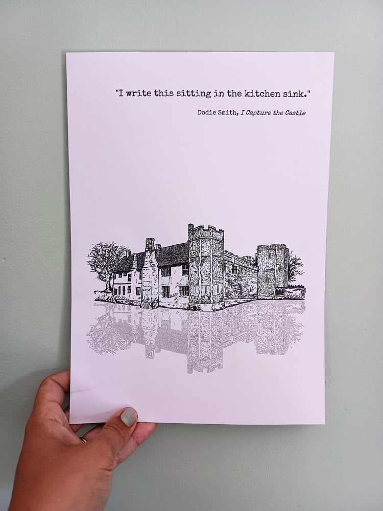 Image of I Capture the Castle - print with quote