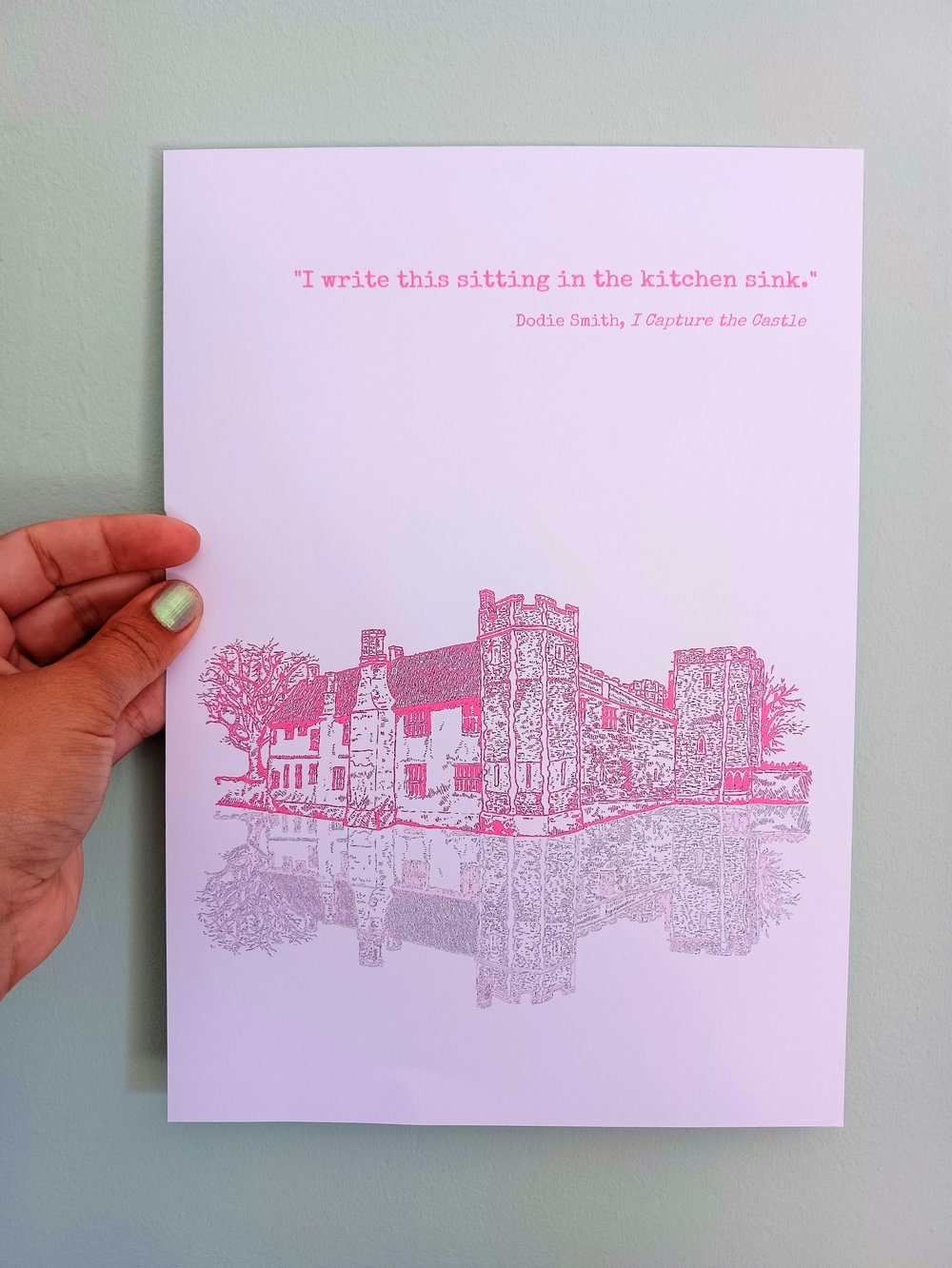 Image of I Capture the Castle - print with quote