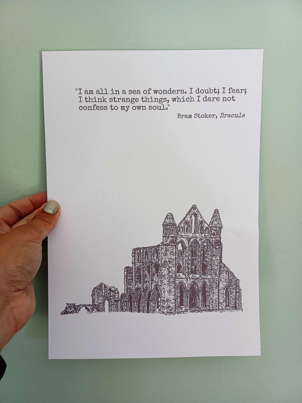 Image of Dracula - print with quote
