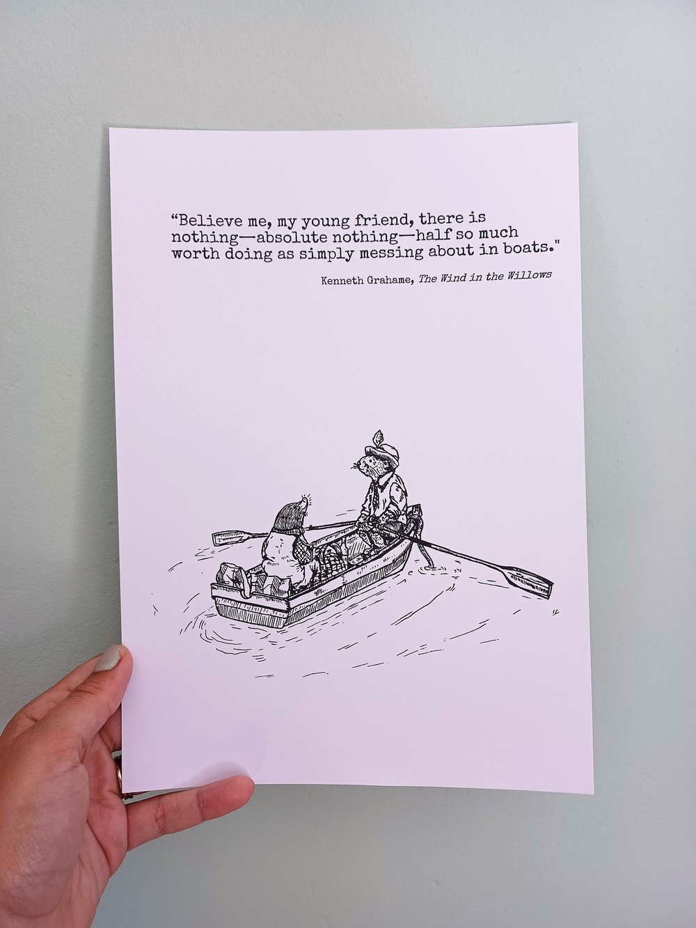 Image of The Wind in the Willows - print with quote