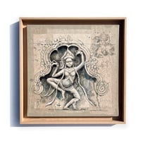 Image 4 of Original drawing - "Trois apsaras" - 40x40 cm