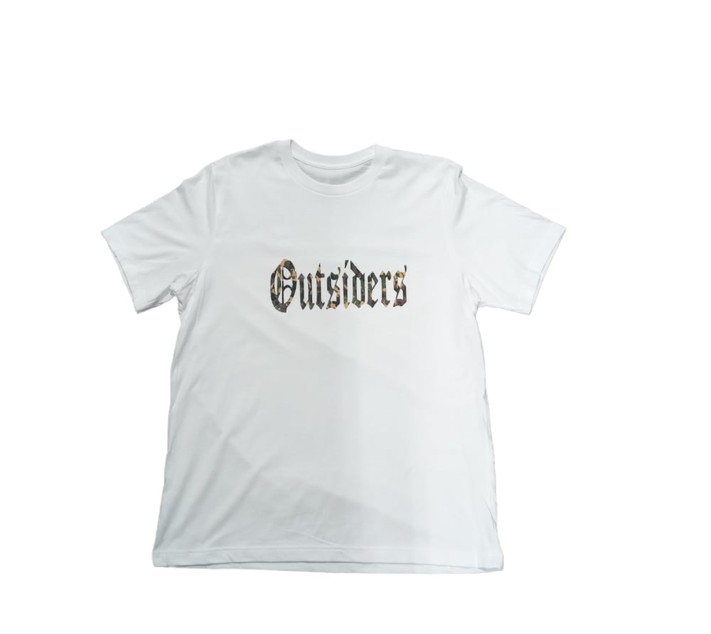 Image of Rebel Outsiders White " Camo" T shirt 