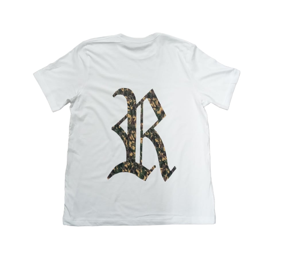 Image of Rebel Outsiders White " Camo" T shirt 