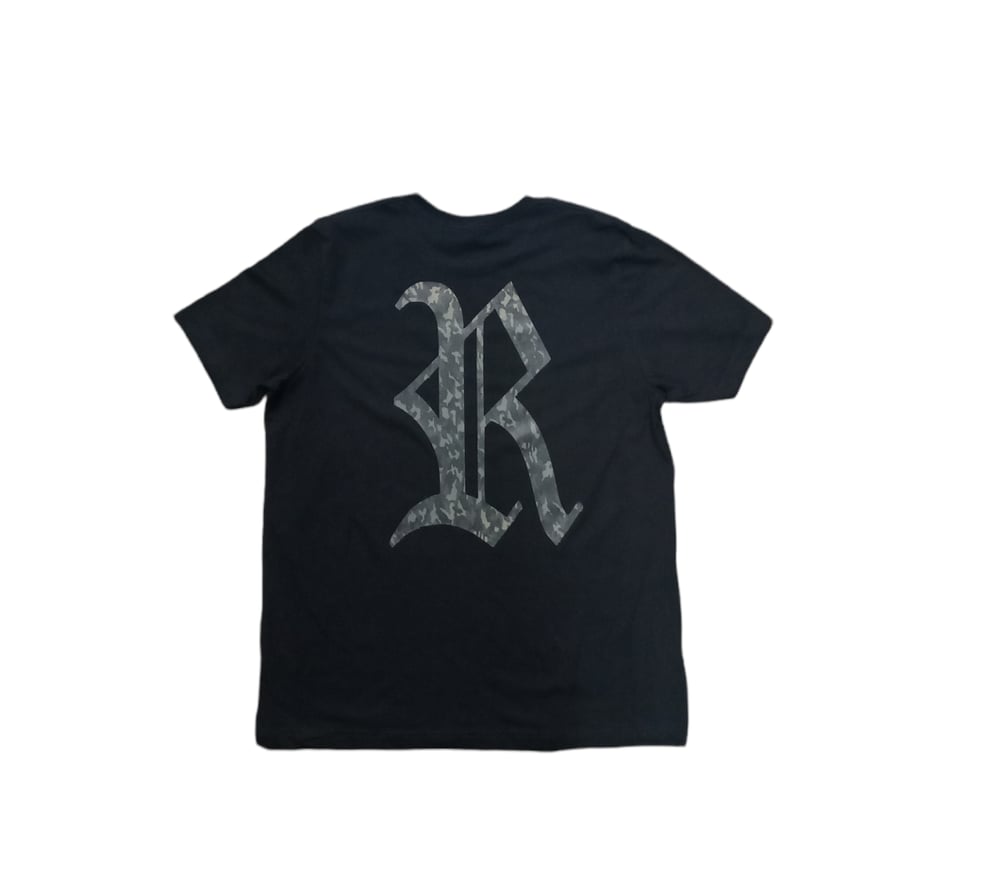 Image of Rebel Outsiders Black " Camo" T shirt 