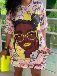 Image 1 of  Plus Graffiti tshirt Dress