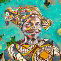 Image 2 of Original Painting - "Mama wax" - 73x100 cm