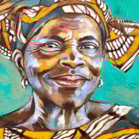 Image 3 of Original Painting - "Mama wax" - 73x100 cm