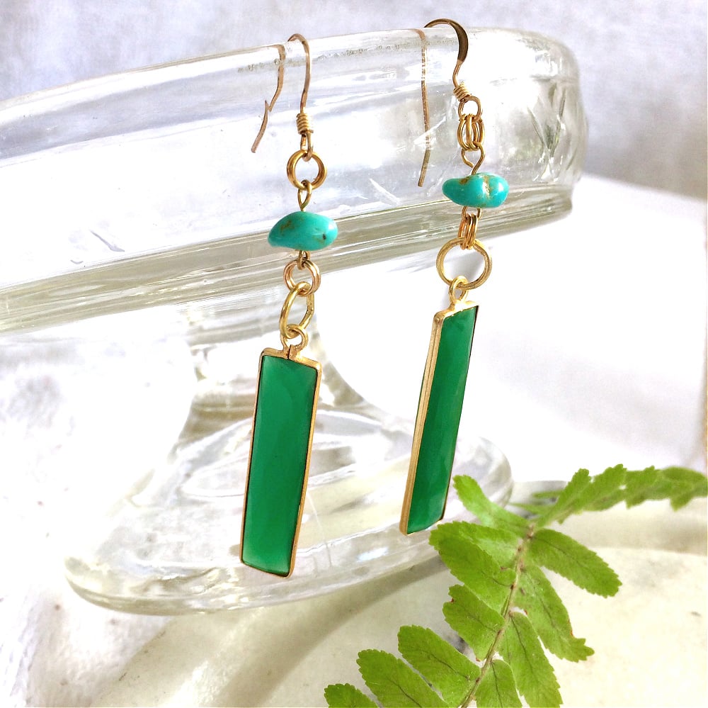 Image of PALM SPRINGS LONG BAR EARRINGS
