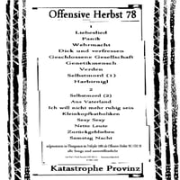 Image 2 of OFFENSIVE HERBST 78 - "Katastrophe Provinz" LP