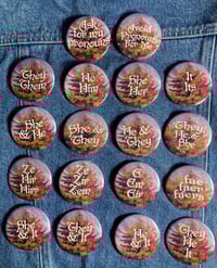 Image 1 of Sunset Glow Pronoun Pins